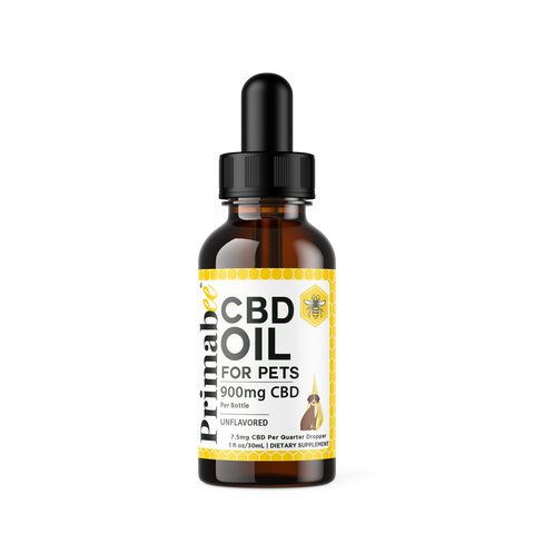Broad Spectrum CBD Pet Tincture Oil For Cats and Dogs | 450 or 900mg Unflavored